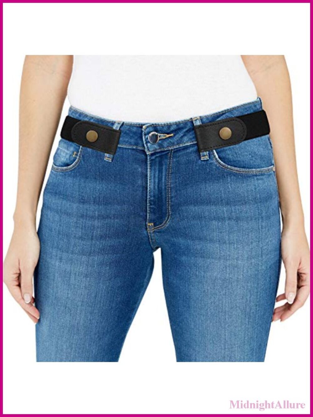No Buckle Elastic Invisible Belt Stretch Buckless for Jeans